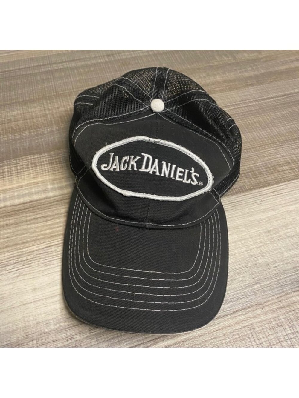 Jack Daniel’s Unisex Graphic Snap Back Hat Black White One Size